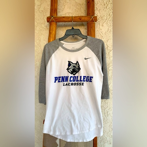 MENS LARGE PENN LACROSSE “NIKE TEE - DRI-FIT” LONG SLEEVE SHIRT - Picture 4 of 5